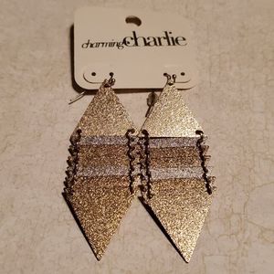 Charming Charlie metal silver and gold earrings